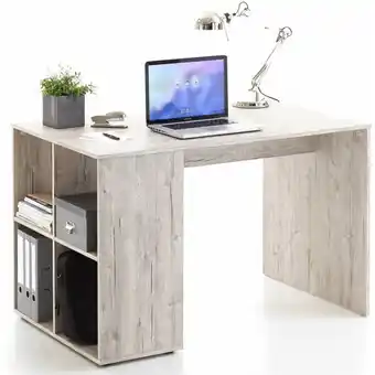 ManoMano Bonnevie - Schreibtisch Computertisch - Bürotisch mit Regal 117×73×75 cm Sandeiche BV558699 Braun Angebot