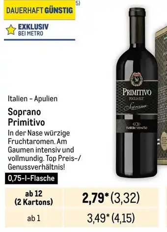 METRO Soprano Primitivo 750ml Angebot