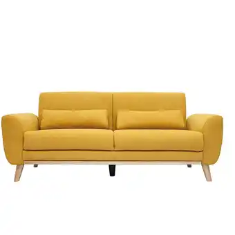 ManoMano Skandinavisches Sofa 3-Sitzer Samt gelb ektor - Gelb Angebot