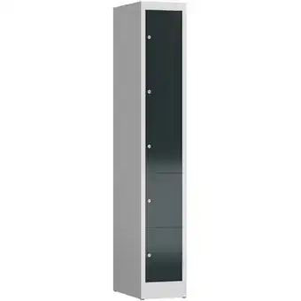 ManoMano Steelboxx - Schließfachschrank Fächerschrank 5 Fächer Spind 180x30x50cm, lichtgrau - grau Angebot