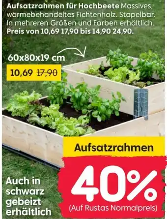 Rusta Aufsatzrahmen für Hochbeete Angebot