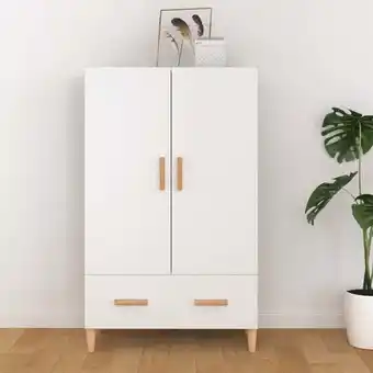 ManoMano Sideboard Highboard - Kommode Küchenschrank Weiß 70x31x115 cm Holzwerkstoff BV972357 Bonnevie Angebot