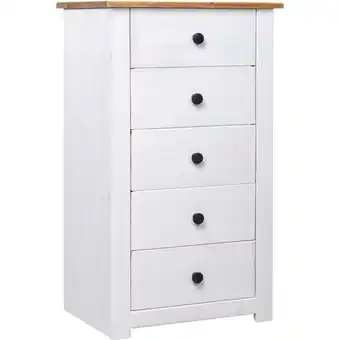 ManoMano Sideboard Anrichte,Beistellschrank fuer Flur,Kueche,Kommode Weiß 46x40x89 cm Kiefernholz Panama -MaisonChic33595 - Weiß Angebot