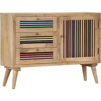 ManoMano Sideboard, Kommode, Küchenschrank, Beistellschrank, Anrichte für Wohnzimmer 100x30x75 cm Massivholz Mango LLLA703233 Maisonch Angebot