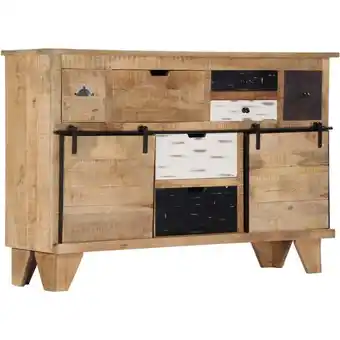 ManoMano Maisonchic - Sideboard Kommode für Wohnzimmer Küche 140x38x90 cm Massivholz Mango DE26042 - Braun Angebot