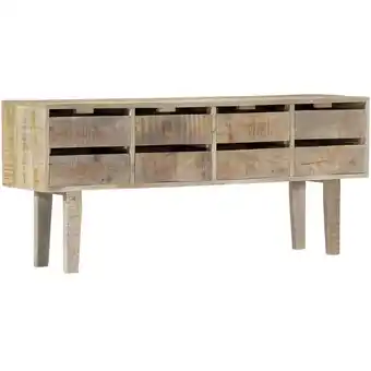 ManoMano Sideboard, Kommode, Küchenschrank, Beistellschrank, Anrichte für Wohnzimmer 140×30×60 cm Massivholz Mango LLLA634115 Maisonch Angebot