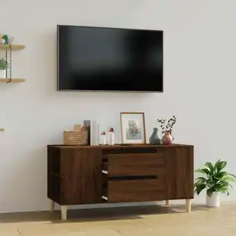 ManoMano TV-Möbel,TV-Schrank TV-Lowboard für Wohnzimmer TV-Hängeschrank Braun Eichen-Optik 102x44,5x50 cm Holzwerkstoff Maisonchic 501 Angebot