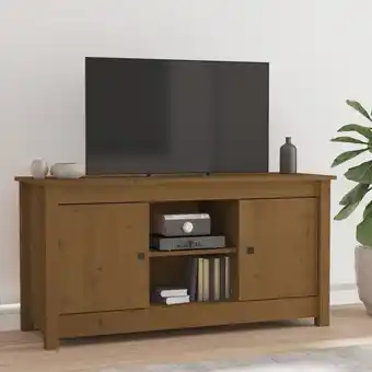 ManoMano TV-Möbel,TV-Schrank TV-Lowboard für Wohnzimmer TV-Hängeschrank Honigbraun 103x36,5x52 cm Massivholz Kiefer Maisonchic 88622 - Angebot