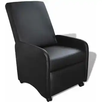 ManoMano Ausklappbarer Relaxsessel tv Sessel Relaxstuhl Schwarz Kunstleder DE27709 - Schwarz Angebot