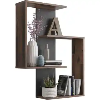 ManoMano Wandregal,Wandboard,Hängeregal für Wohnzimmer, Schlafzimmer, Flur, Badezimmer Matera Dunkelbraun DTHFF7129037 Maisonchic Angebot