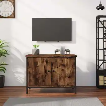 ManoMano Maisonchic - TV-Möbel,TV-Schrank TV-Lowboard für Wohnzimmer TV-Hängeschrank mit Türen Räuchereiche 60x35x45 cm Holzwerkstoff  Angebot