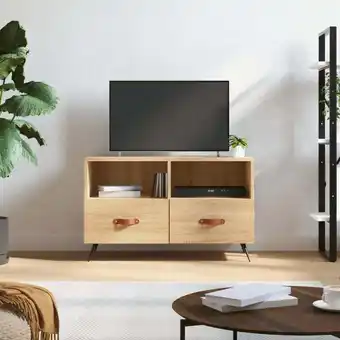 ManoMano Bonnevie - Moderne TV-Möbel, TV-Lowboard TV-Schrank für das Wohnzimmer Sonoma-Eiche 80x36x50 cm Holzwerkstoff -FV76301 - Brau Angebot