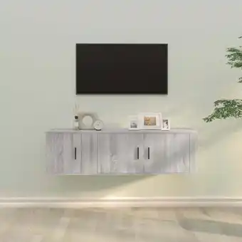 ManoMano 2-tlg. TV-Möbel,TV-Schrank-Set TV-Lowboard,TV-Wandschränke für Wohnzimmer Grau Sonoma Holzwerkstoff Maisonchic 23352 - Grau Angebot