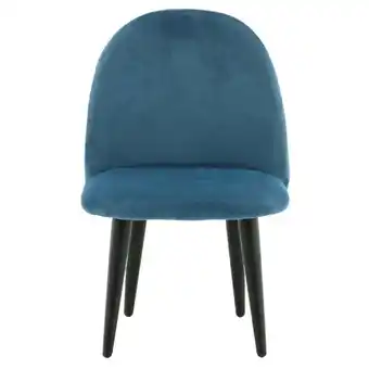 ManoMano Velvet Esszimmerstuhl für Kinder Velour blau. - Blau Angebot