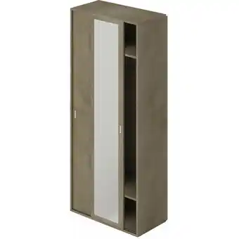 ManoMano Kleiderschrank mit Schiebetüren und Kleiderstange, Farbe Ton H212x90x43cm Angebot