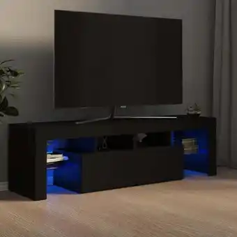 ManoMano TV-Möbel,TV-Schrank TV-Lowboard für Wohnzimmer TV-Hängeschrank mit LED-Beleuchtung Schwarz 140x36,5x40 cm -MaisonChic21657 -  Angebot