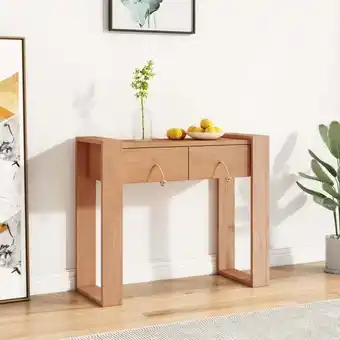 ManoMano Konsolentisch,Flurtisch,Beistelltisch für Wohnzimmer, Flur 90x35x75 cm Teak Massivholz NCEBE984247 Maisonchic Angebot