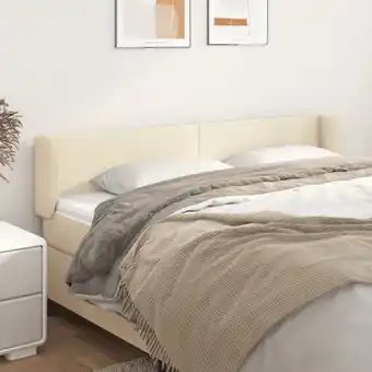 ManoMano Bonnevie - Kopfteil für Bett - Bett-Kopfteil mit Ohren Creme 163x23x78/88 cm Kunstleder BV903482 Angebot