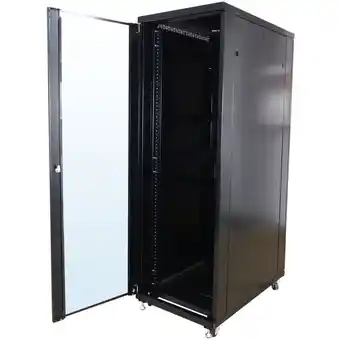 ManoMano Rack 42U 19 schwarzer Standschrank mit Glastür 800 x 800 x 2000 mm - Cablemarkt Angebot