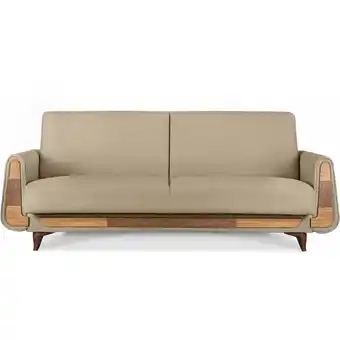 ManoMano Gustavo Sofa 3-Sitzer mit Schlaffunktion, hellbeige - Konsimo Angebot