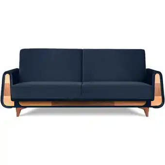 ManoMano Gustavo Sofa 3-Sitzer mit Schlaffunktion, blau - Konsimo Angebot