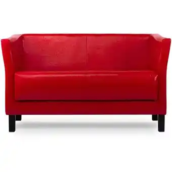 ManoMano Especto Modernes Sofa 2 Sitzer, aus Kunstleder, Rot - Konsimo Angebot