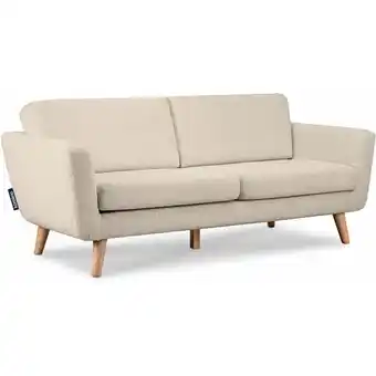 ManoMano KONSIMO Klassische Sofas 3 Personen mit Armlehnen TAGIO, Cremig, Stoff, Scandinavian, 190x80x88cm Angebot