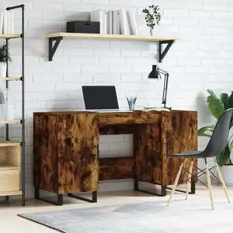 ManoMano Maisonchic - Computertisch,Schreibtisch,Bürotisch Räuchereiche 140x50x75 cm Holzwerkstoff VMEC430421 Angebot