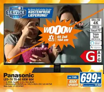 HEM Expert Panasonic LED TV TX-65HXW604 Angebot