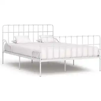 ManoMano Bonnevie - Bett mit Lattenrost - Jugendbett Bettgestell Weiß Metall 140 × 200 cm BV997381 Angebot