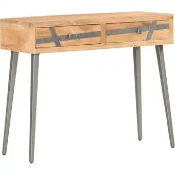 ManoMano Konsolentisch，Beistelltisch，Sofatisch für kleinen Raum, für Eingang, Flur 90x30x75 cm Massivholz Akazie CIENE648683 BonneVie Angebot