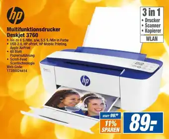 HEM Expert HP Multifunktionsdrucker DeskJet 3760 Angebot