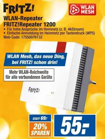 HEM Expert WLAN Repeater FRITZ! Repeater 1200 Angebot