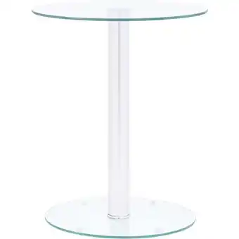 ManoMano Maisonchic - Couchtisch, Beistelltisch, Wohnzimmertisch Transparent 40 cm Hartglas MKW52786 Angebot