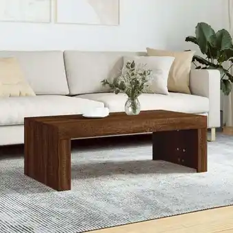 ManoMano Bonnevie - Couchtisch,Sofatisch Kaffeetisch, Wohnzimmertisch im Industrie-Design Braun Eichen-Optik 102x50x36 cm Holzwerkstof Angebot