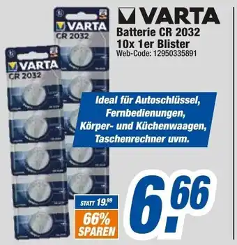 HEM Expert Varta Batterie CR 2032 10x 1er Blister Angebot