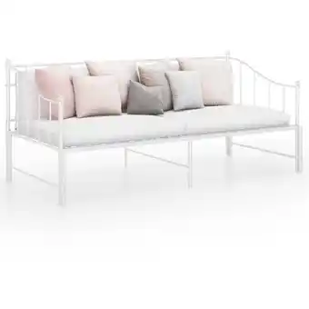 ManoMano Ausziehsofa Bettgestell - Jugendbett - Wohnzimmer Couch Weiß Metall 90x200 cm XTJTE296035 Maisonchic Angebot