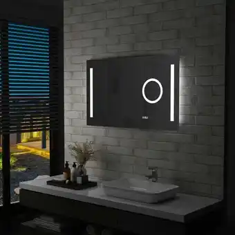 ManoMano Badezimmer-Wandspiegel mit led und Touch-Sensor Badspiegel Spiegel mit Licht 100 x 60 cm BNTED847813 Maisonchic Angebot