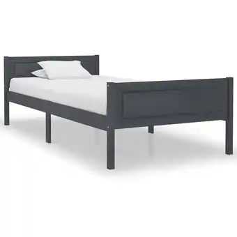 ManoMano Bett Massivholzbett - Jugendbett Grau Kiefer 90x200 cm BV836811 Bonnevie Angebot