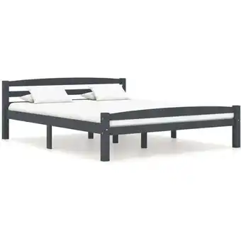 ManoMano Bett Massivholzbett - Jugendbett Dunkelgrau Kiefer 160x200 cm BV741585 - BonneVie Angebot