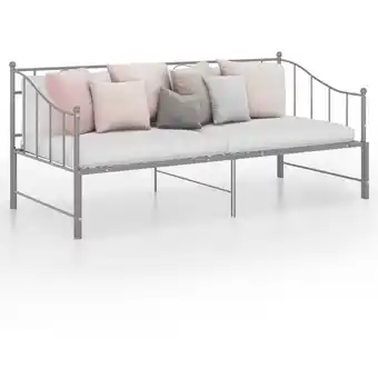 ManoMano Ausziehsofa Bettgestell - Jugendbett - Wohnzimmer Couch Grau Metall 90x200 cm XTJTE711288 Maisonchic Angebot