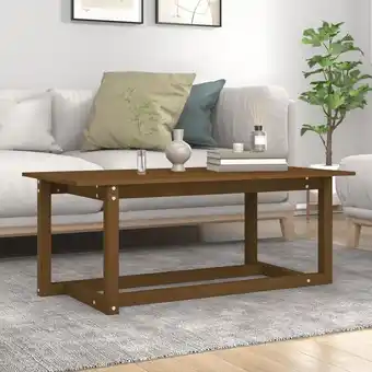 ManoMano Couchtisch Beistelltisch - Kaffeetisch Honigbraun 110x55x45 cm Massivholz Kiefer BV618816 Bonnevie Angebot