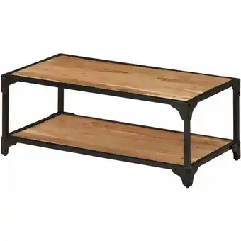 ManoMano Couchtisch,Sofatisch Kaffeetisch, Wohnzimmertisch im Industrie-Design 90x45x35 cm Massivholz Akazie -FV93867 - Braun Angebot