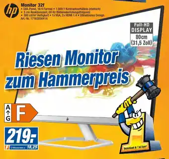 expert Techno Land HP Monitor 32f Angebot