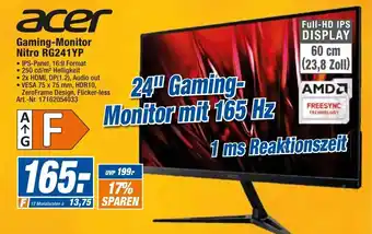 expert Techno Land Acer Gaming Monitor Nitro RG241YP Angebot