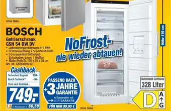 expert Techno Land Bosch Gefrierschrank GSN54DWDV Angebot