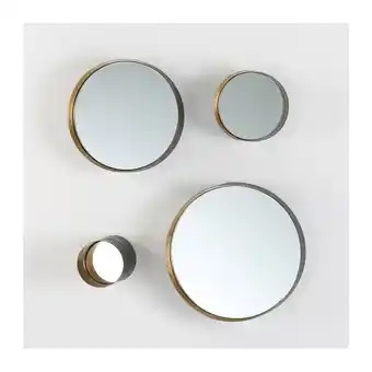 ManoMano Mirror 73x5x73 Goldmetall -Dekoration / Spiegel für alle Stile, um dem Haus eine Note zu verleihen Angebot