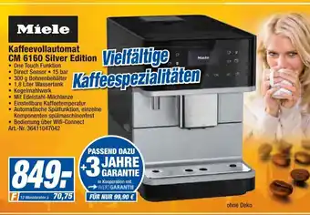 expert Techno Land Miele Kaffeevollautomat CM 6160 Silver Edition Angebot