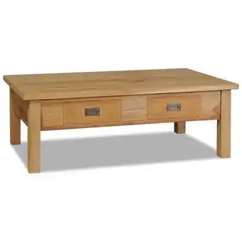 ManoMano Couchtisch,Sofatisch Kaffeetisch, Wohnzimmertisch im Industrie-Design Massivholz Teak 100×60×35 cm -FV57513 - Braun Angebot