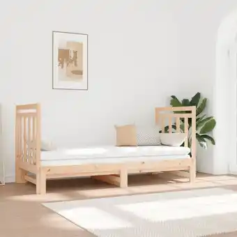 ManoMano Tagesbett Ausziehbar,Doppelbett,Gästebett,Jugendbett für Gästezimmer Schlafzimmer 2x(90x190) cm Massivholz Kiefer VESS839510  Angebot